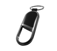 Porte-clés de Suivi Traceur Intelligent Mousqueton - Compatible Apple Find My, sans Application, Noir