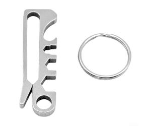 Porte-clés de survie multifonctionnel, décapsuleur en acier inoxydable avec clé hexagonale portable, outils de poche en forme de serpent à sonnette, accessoires de camping et de randonnée