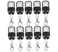 Porte-clés de télécommande de portail, paquet 10, duplicateur à distance clonage 433 MHz avec 4 boutons, clé multifonctionnelle pour portes garage, portes roulantes, ouvre-porte