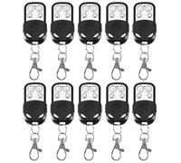 Porte-clés de télécommande de porte 10 pièces, duplicateur ommande clonage à distance universel 433 MHz avec 4 boutons pour garage, portes roulantes.