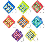 Porte-Clés de Tic Tac Toe pour Enfants de 8 à 12 Ans Porte-Clés en Plastique pour Clip de Sac à Dos Faveurs de Fête d'anniversaire pour Garçon Fille