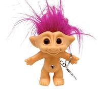 Porte-clés De Troll - Charme De Figurine Nostalgique Mignon, De Troll Aux Cheveux Colorés | Figurine De Cheveux De Couleur Folle, s Vintage, Adorable Porte-clés Anti-per
