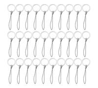 Porte-clés de type anneau ouvert avec cordons en nylon pour clé USB, lecteurs MP3, MP4, localisateur de clés et badge pour carte d'identité - lot de 30