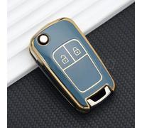 Porte-Clés De Voiture À Distance En Tpu Pour Chevrolet,Chevrolet Oral Y Cruze,Malibu,Camaro,Aveo,Equinox,Impala,Sonic,Buick Smart Key Case,2 Boutons - Type Gold Line Grey