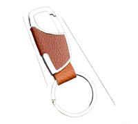 Porte-clés de voiture élégant en cuir avec nouvelle forme de intre de ceinture multi-usage et breloque de sac à dos, accessoire léger en alliage de zinc pour femme, noir ou marron (02)