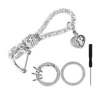 Porte Clés de Voiture en Cristal avec Autocollant D'emblème de Voiture en Strass,Sangle Porte-clés Strass pour Femme, Porte Clés de Voiture pour Clés de Voiture pour Femmes Filles, Argent
