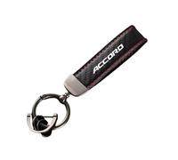 Porte-clés de voiture en cuir,pour Honda Accord 10 9 8 7 Portable Multifonction Esthétique Durable Porte-clés de voiture Accessoires,Red