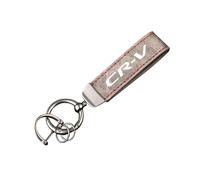 Porte-clés de voiture en cuir,pour Honda CR-V CRV Portable Multifonction Esthétique Durable Porte-clés de voiture Accessoires,Grey