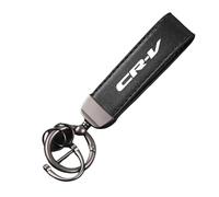 Porte-clés de voiture en cuir,pour HONDA CRV Portable Multifonction Esthétique Durable Porte-clés de voiture Accessoires,Black