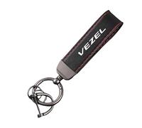 Porte-clés de voiture en cuir,pour HONDA Vezel Portable Multifonction Esthétique Durable Femme et Homme Accessoires Interieur,Red