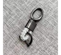 Porte-Clés De Voiture En Cuir Tissé À La Main Hommes Femmes Corde Porte-Clés Taille Porte-Clés Breloque Hey Holder Cadeau Bijoux K2098 - Type White1