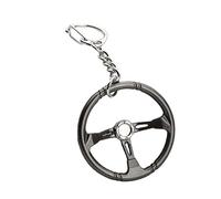Porte-clés de voiture en forme de volant unique à suspendre, Noir, taille unique
