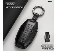Porte-Clés De Voiture En Métal En Cuir Pour Byd Song Plus Atto 3 Han Ev Tang Dm Qin Seal Doldave,Étui À Télécommande,Porte-Clés,Accessoires - Type A-Black Keychain