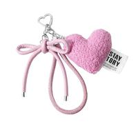 Porte-clés de voiture en peluche - Porte-clés - Sac à dos - Hanging Orament Sweet Bows - Sac à clés - Breloque nœud papillon - Porte-clés en peluche - Voitures en forme de cœur - Porte-clés - Arcs