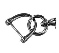 Porte-clés de voiture fonctionnel avec boucle en forme de 8 formes et boucle en fer à cheval pour un transport quotidien