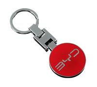 Porte-clés de voiture Métal,pour BYD Tang F3 E6 Atto Yuan Plus Song Max F0 G3 I3 Ea1 2din Portable Multifonction Esthétique Durable Porte-clés de voiture Accessoires,Red