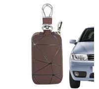 Porte-clés de voiture, organisateur avec design géométrique, protecteur en cuir PU pour télécommande de voiture, pour hommes et femmes, petits objets