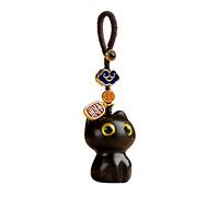 Porte-Clés De Voiture, Porte-Bagages en Bois De Santal en Forme De Chat Chaton Porte-clés en bois Chat Porte-clés, Chat Figure Porte-clés Pendentif lanière pour téléphone Portable