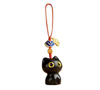 Porte-Clés De Voiture, Porte-Bagages en Bois De Santal en Forme De Chat Chaton Porte-clés en bois Chat Porte-clés, Chat Figure Porte-clés Pendentif lanière pour téléphone Portable