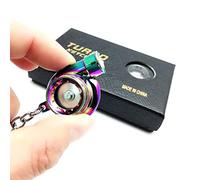 Porte-Clés De Voiture, Porte-Clés Turbo LED avec Son et Lumière, Roulement Spinning Modèle Turbine Turbo Chargeur Key Ring pour décoration et cadeau(avec batterie)