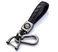 Porte-Clés de Voiture pour MG HS ZS MG5 MG6 TF GT6, Porte Clés en Cuir avec Articulation Rotative à 360° Anneau en D Anti-Perte Tournevis,Bla-CK-L