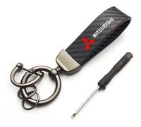 Porte-clés de Voiture pour Mitsubishi L200 Ⅴ Club Cab 2015-2023, Auto Keyring For Key Porte Clé Porte Clef pour Hommes et Femmes Accessoires de Voiture,Carbon fiber pattern