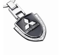 Porte-clés de Voiture pour Mitsubishi Outlander,résistant à l'usure et à la Poussière Accessoires de Clé de Voiture Pièces de Rechange Décoratives Cadeaux Personnalisés et Créatifs,Bla-CK-M