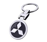 Porte-clés de Voiture pour Mitsubishi Pajero Sport 2(II) | 2008-2015, Porte-clés avec Le Logo pour Voiture Porte Clé Portable Multifonction Voiture Accessoire,Black