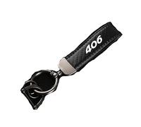 Porte-clés de Voiture pour Peugeot 406, Porte-clés personnalisé, Porte Clés Logo de Voiture Cadeaux pour Homme Femme Cadeau Familial,A Black