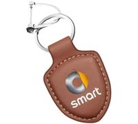 Porte-clés de Voiture pour Smart #3 AB 2023, résistant à l'usure et à la Poussière Accessoires de Clé de Voiture Pièces de Rechange Décoratives Cadeaux Personnalisés,Brown-L