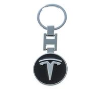 Porte-Clés de Voiture pour Tesla Model 3 2017-2025, Auto Porte Clef Clés de Voiture Clé avec Boucle Anti Perte Gifts Accessoire,Bla-ck