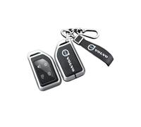 Porte-clés de Voiture pour Volvo C70 S60 V60 V70 S80 XC90, Personnalisé Anneaux Porte Clé Accessoire Cadeau Décoration pour Voiture Anneaux Porte Clef,Silver Black-1