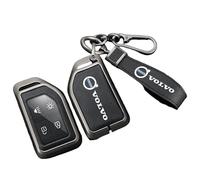 Porte-clés de Voiture pour Volvo S60 S80 XC90 V70 XC70 2005-2014, Personnalisé Anneaux Porte Clé Accessoire Cadeau Décoration pour Voiture Anneaux Porte Clef,Gun Black-1