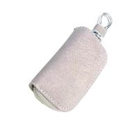 Porte-clés de voiture pratique pour clé de voiture coréenne avec fermeture éclair pour homme et femme, gris clair