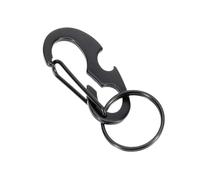 Porte-clés décapsuleur portable en forme de D | Ouvre-bière sans danger pour homme pour le camping, la randonnée, la pêche, la maison