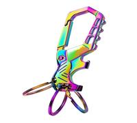 Porte-Clés Décapsuleur - Porte-clés en Métal - Outils et Gadgets Équipement de Survie Compact Tournevis avec 3 Anneaux de Clé pour le Camping la Bière le Soda et les Bouteilles