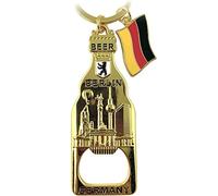 Porte-clés Décapsuleur Souvenirs de Berlin Cadeau Souvenir en Métal pour l'Allemagne.Souvenir, Souvenir, Porte-Bonheur et Courageur, Convient aux Couples, Sacs et Clés de Voiture.Décapsuleur, or, s
