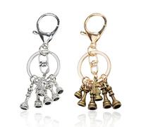 Porte-Clés D'Échecs 2 Pièces, Porte-Clés Fermoir Mousqueton, Pendentif Pièce D'Échecs, Porte-Clés, Porte-Clés Créatif, Cadeau pour Les Amateurs D'Échecs