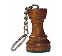 Porte-clés d'échecs en bois Tour (marron)