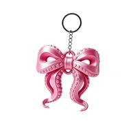 Porte-clés décoratif avec boucle supérieure et queues bou s sculptées, accessoires de à main rigides pour sacs à, et transport quotidien