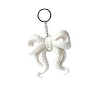 Porte-clés décoratif avec boucle supérieure et queues bou s sculptées, accessoires de à main rigides pour sacs à, et transport quotidien