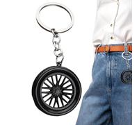 Porte-clés décoratif en forme de petit pneu | Porte-clés pneu de camion avec grande roue pour les amateurs de voitures, sac à dos, décoration de téléphone, sport