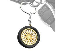 Porte-clés décoratif en forme de petit pneu | Porte-clés pneu de camion avec grande roue pour les amateurs de voitures, sac à dos, décoration de téléphone, sport