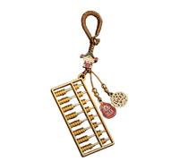 Porte-clés décoratif en métal robuste en forme de petit boulier portable pour améliorer la prospérité et attirer la richesse, Boulier doré Auspic, taille unique