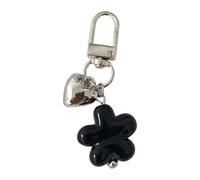 Porte-clés délicat en forme de cœur à fleurs, en alliage de résine, organisateur de clés élégant, idéal pour les femmes, les filles et les adolescentes, pièce de bijoux