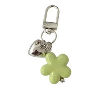Porte-clés délicat en forme de cœur à fleurs, en alliage de résine, organisateur de clés élégant, idéal pour les femmes, les filles et les adolescentes, pièce de bijoux