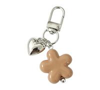 Porte-clés délicat en forme de cœur à fleurs, en alliage de résine, organisateur de clés élégant, idéal pour les femmes, les filles et les adolescentes, pièce de bijoux