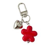 Porte-clés délicat en forme de cœur à fleurs, en alliage de résine, organisateur de clés élégant, idéal pour les femmes, les filles et les adolescentes, pièce de bijoux