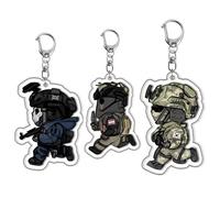 Porte-clés design de niche militaire jeu fantôme Chibis pour accessoires Cod Soldat Savon Simon Riley Alex Mason Bijoux Fans Gamer Cadeau Sac Charm Accessoires Charms Pour Sac Cadeaux d'enseignants Ac