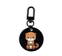 Porte-clés dessin animal esprit mangouste porte-clés, étiquette d'identification, porte-clés mousqueton